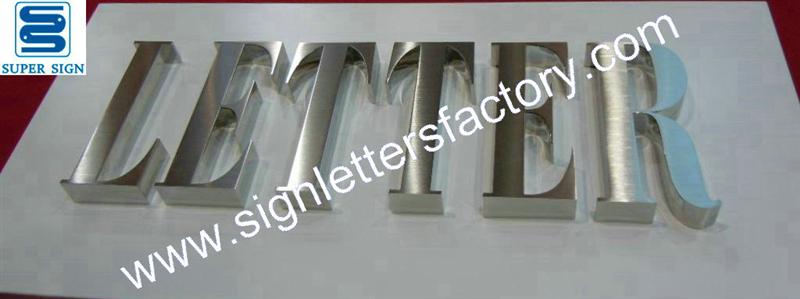 hairline stainless steel letters